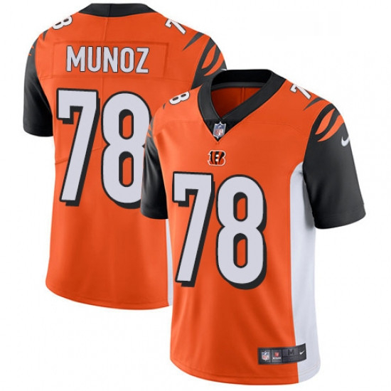 Mens Nike Cincinnati Bengals 78 Anthony Munoz Vapor Untouchable Limited Orange Alternate NFL Jersey