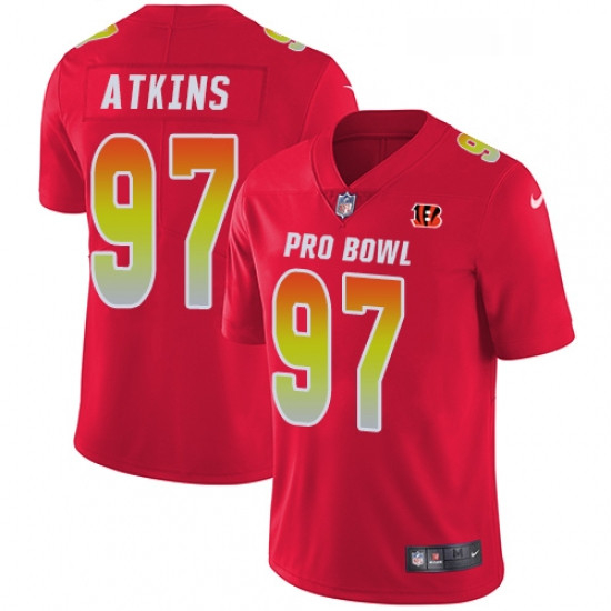 Mens Nike Cincinnati Bengals 97 Geno Atkins Limited Red 2018 Pro Bowl NFL Jersey