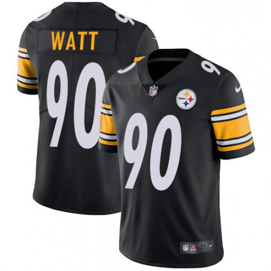 Mens Nike Pittsburgh Steelers 90 T J Watt Black Team Color Vapor Untouchable Limited Player NFL Jers