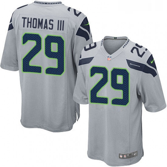 Mens Nike Seattle Seahawks 29 Earl Thomas III Game Grey Alternate NFL Jersey