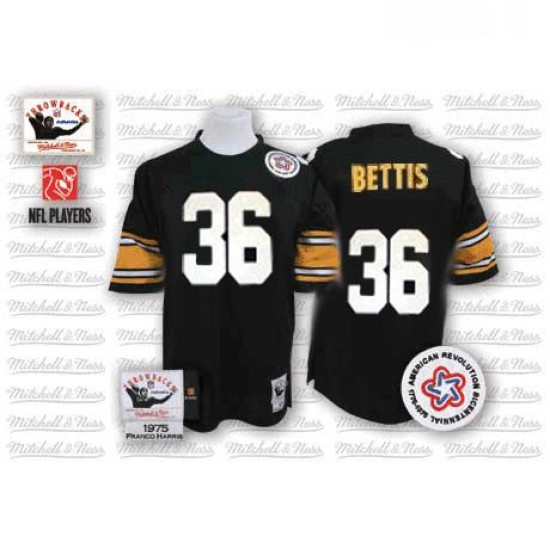 Mitchell And Ness Pittsburgh Steelers 36 Jerome Bettis Black Team Color Authentic Throwback NFL Jers