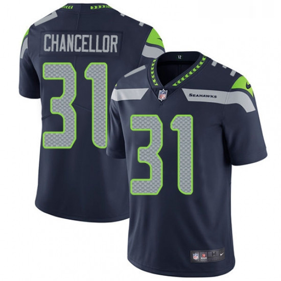 Mens Nike Seattle Seahawks 31 Kam Chancellor Steel Blue Team Color Vapor Untouchable Limited Player 