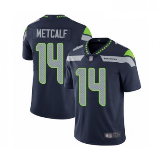 Youth Seattle Seahawks 14 DK Metcalf Navy Blue Team Color Vapor Untouchable Limited Player Football 