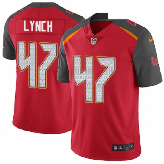 Youth Nike Tampa Bay Buccaneers 47 John Lynch Red Team Color Vapor Untouchable Elite Player NFL Jers