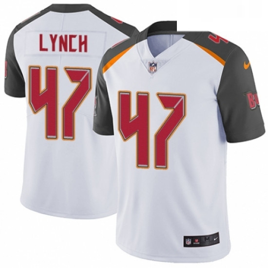 Youth Nike Tampa Bay Buccaneers 47 John Lynch White Vapor Untouchable Limited Player NFL Jersey