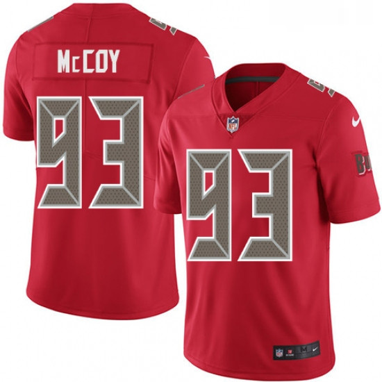 Mens Nike Tampa Bay Buccaneers 93 Gerald McCoy Limited Red Rush Vapor Untouchable NFL Jersey