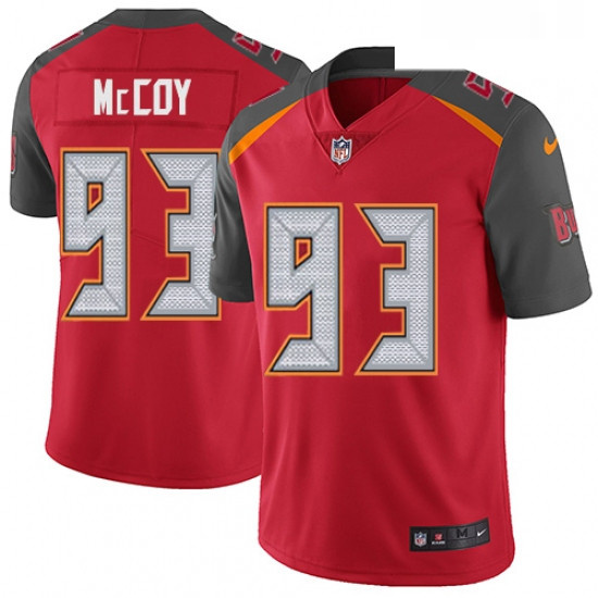 Mens Nike Tampa Bay Buccaneers 93 Gerald McCoy Red Team Color Vapor Untouchable Limited Player NFL J