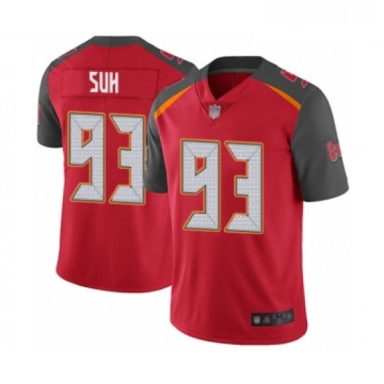 Mens Tampa Bay Buccaneers 93 Ndamukong Suh Red Team Color Vapor Untouchable Limited Player Football 