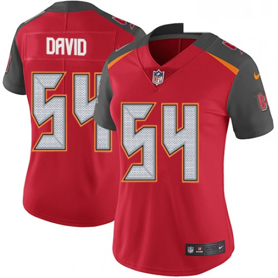 Womens Nike Tampa Bay Buccaneers 54 Lavonte David Red Team Color Vapor Untouchable Limited Player NF