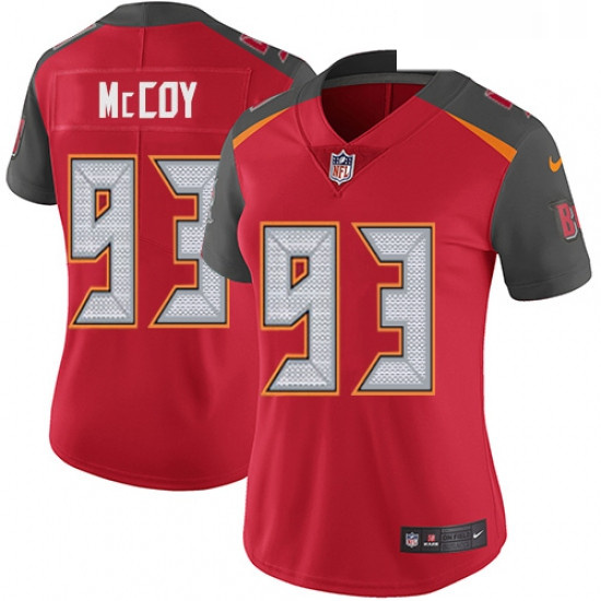 Womens Nike Tampa Bay Buccaneers 93 Gerald McCoy Red Team Color Vapor Untouchable Limited Player NFL