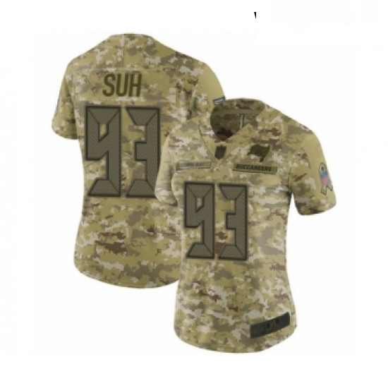 Womens Tampa Bay Buccaneers 93 Ndamukong Suh Limited Camo 2018 Salute to Service Football Jersey