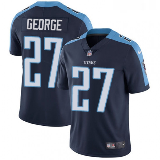 Mens Nike Tennessee Titans 27 Eddie George Navy Blue Alternate Vapor Untouchable Limited Player NFL 