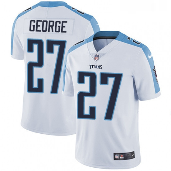 Youth Nike Tennessee Titans 27 Eddie George Elite White NFL Jersey