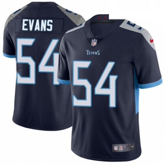 Mens Nike Tennessee Titans 54 Rashaan Evans Navy Blue Team Color Vapor Untouchable Limited Player NF