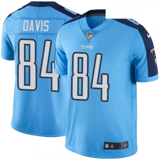 Mens Nike Tennessee Titans 84 Corey Davis Light Blue Team Color Vapor Untouchable Limited Player NFL