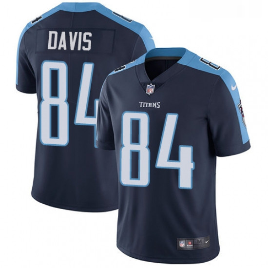 Mens Nike Tennessee Titans 84 Corey Davis Navy Blue Alternate Vapor Untouchable Limited Player NFL J