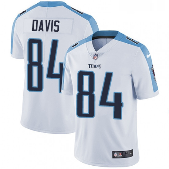 Mens Nike Tennessee Titans 84 Corey Davis White Vapor Untouchable Limited Player NFL Jersey