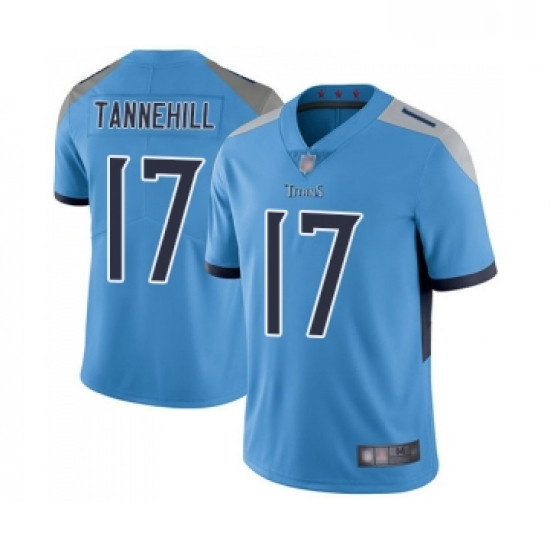 Mens Tennessee Titans 17 Ryan Tannehill Light Blue Alternate Vapor Untouchable Limited Player Footba