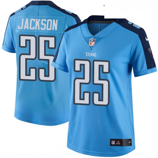 Womens Nike Tennessee Titans 25 Adoree Jackson Light Blue Team Color Vapor Untouchable Limited Playe