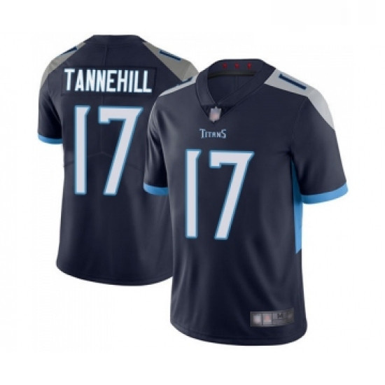 Mens Tennessee Titans 17 Ryan Tannehill Navy Blue Team Color Vapor Untouchable Limited Player Footba