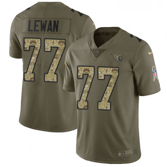 Youth Nike Tennessee Titans 77 Taylor Lewan Limited OliveCamo 2017 Salute to Service NFL Jersey