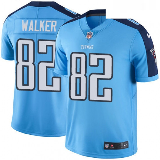 Youth Nike Tennessee Titans 82 Delanie Walker Light Blue Team Color Vapor Untouchable Limited Player