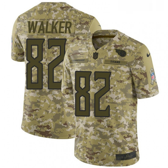 Youth Nike Tennessee Titans 82 Delanie Walker Limited Camo 2018 Salute to Service NFL Jersey