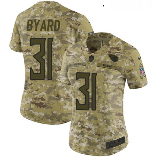 Womens Nike Tennessee Titans 31 Kevin Byard Limited Camo 2018 Salute to Service NFL Jersey