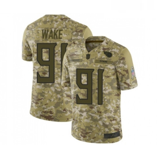 Youth Tennessee Titans 91 Cameron Wake Limited Camo 2018 Salute 