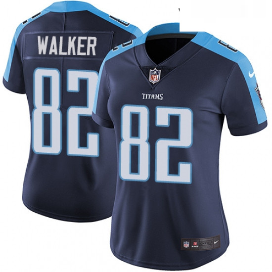 Womens Nike Tennessee Titans 82 Delanie Walker Navy Blue Alternate Vapor Untouchable Limited Player 