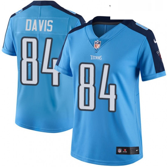 Womens Nike Tennessee Titans 84 Corey Davis Light Blue Team Color Vapor Untouchable Limited Player N