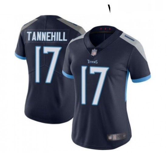 Womens Tennessee Titans 17 Ryan Tannehill Navy Blue Team Color Vapor Untouchable Limited Player Foot