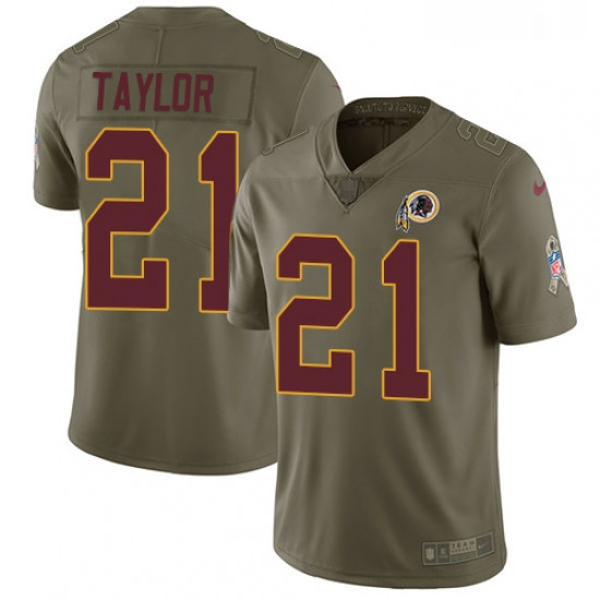 Mens Nike Washington Redskins 21 Sean Taylor Limited Olive 2017 Salute to Service NFL Jersey