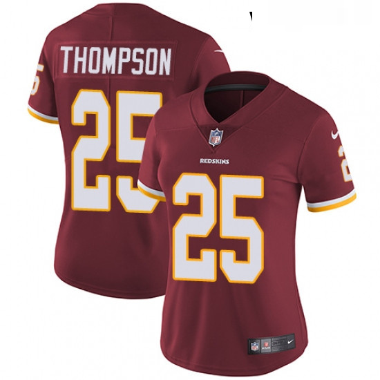 Womens Nike Washington Redskins 25 Chris Thompson Burgundy Red Team Color Vapor Untouchable Limited 