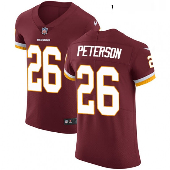 Womens Nike Washington Redskins 26 Adrian Peterson Burgundy Red Gold Number Alternate 80TH Anniversa