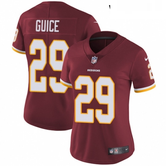 Womens Nike Washington Redskins 29 Derrius Guice Burgundy Red Team Color Vapor Untouchable Elite Pla