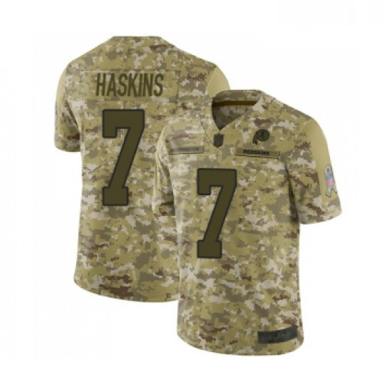 Mens Washington Redskins 7 Dwayne Haskins Limited Camo 2018 Salu