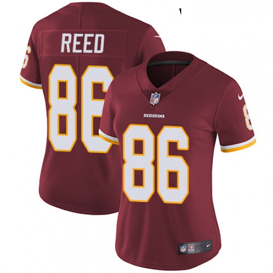 Womens Nike Washington Redskins 86 Jordan Reed Elite Burgundy Red Team Color NFL Jersey