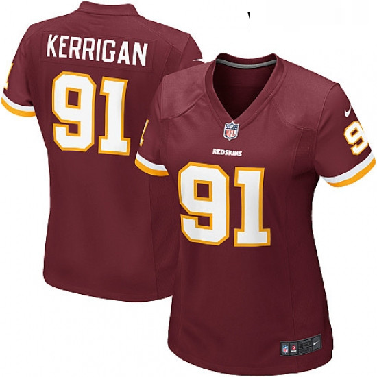 Womens Nike Washington Redskins 91 Ryan Kerrigan Game Burgundy Red Team Color NFL Jersey