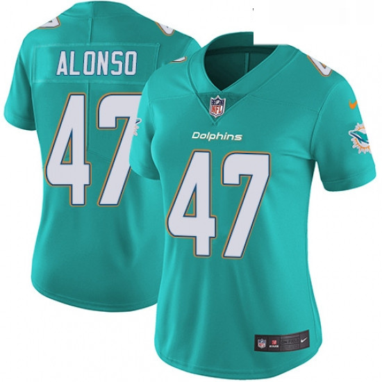 Womens Nike Miami Dolphins 47 Kiko Alonso Aqua Green Team Color Vapor Untouchable Limited Player NFL