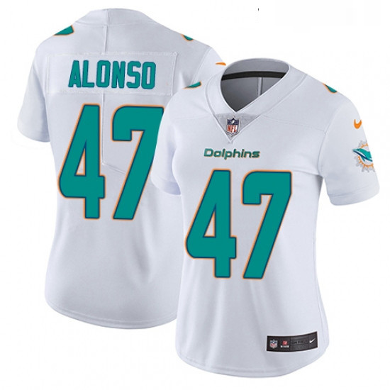 Womens Nike Miami Dolphins 47 Kiko Alonso Elite White NFL Jersey