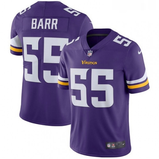 Mens Nike Minnesota Vikings 55 Anthony Barr Purple Team Color Vapor Untouchable Limited Player NFL J