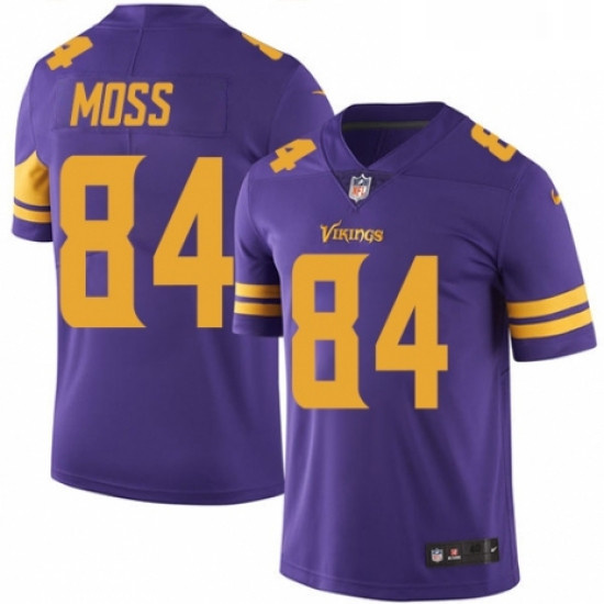 Mens Nike Minnesota Vikings 84 Randy Moss Limited Purple Rush Vapor Untouchable NFL Jersey