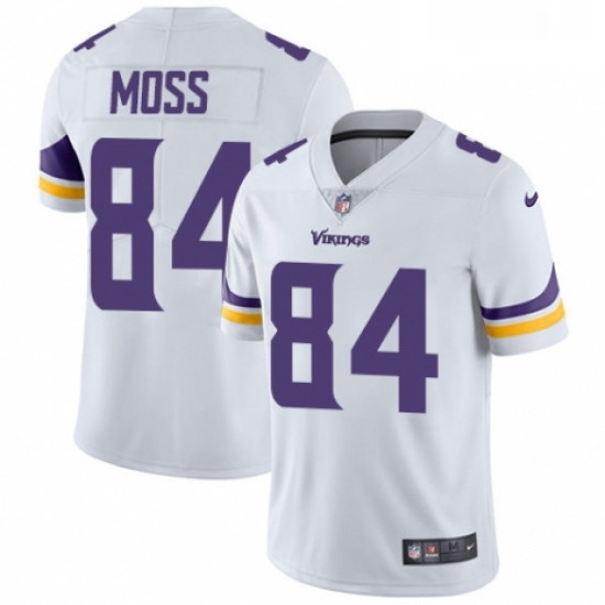 Mens Nike Minnesota Vikings 84 Randy Moss White Vapor Untouchable Limited Player NFL Jersey
