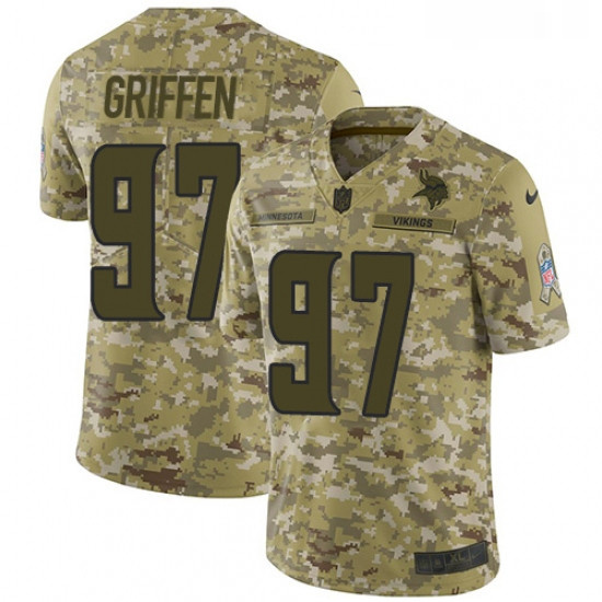 Mens Nike Minnesota Vikings 97 Everson Griffen Limited Camo 2018 Salute to Service NFL Jersey