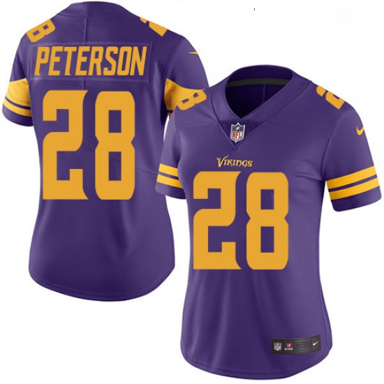 Womens Nike Minnesota Vikings 28 Adrian Peterson Limited Purple 