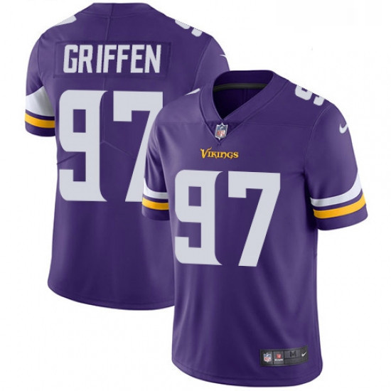 Mens Nike Minnesota Vikings 97 Everson Griffen Purple Team Color Vapor Untouchable Limited Player NF