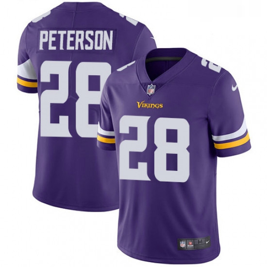 Youth Nike Minnesota Vikings 28 Adrian Peterson Purple Team Color Vapor Untouchable Limited Player N