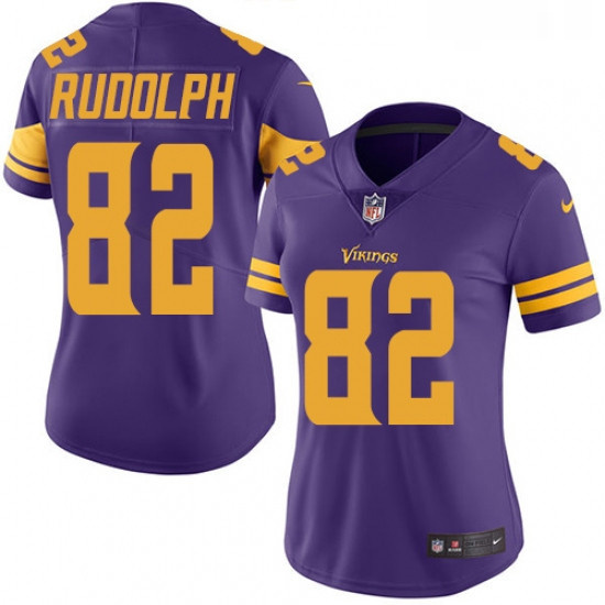 Womens Nike Minnesota Vikings 82 Kyle Rudolph Elite Purple Rush Vapor Untouchable NFL Jersey