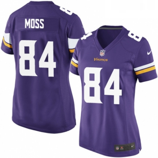 Womens Nike Minnesota Vikings 84 Randy Moss Game Purple Team Col